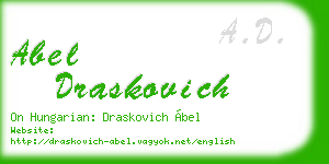 abel draskovich business card