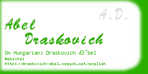abel draskovich business card